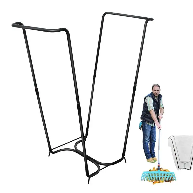 Garbage Bag Holder Frame Garbage Bag Support Stand Metal Frame Metal Garbage Bag Holder For Outdoor Versatile For Leaves Trash