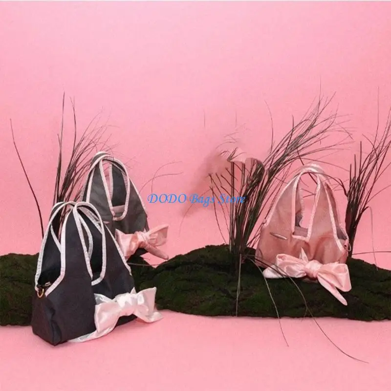 

Женская сумка с бантиками, сумка через плечо, корейская сумка через плечо, большая вместительная сумка на плечо, сумка с верхней