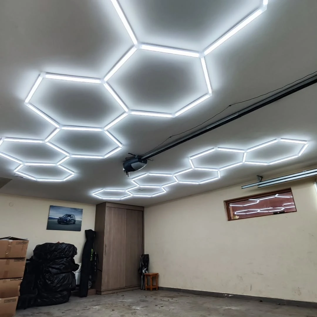

Hexagonal Automotive Led Working Lights Commercial Auto Show Honeycomb Led Lighting Luxury Led Light for Showroom