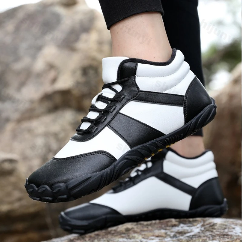 

Couple's Cotton Shoes 2025 Winter New Plush Thicken Non Slip Men's Hiking Shoes Fashion Lace Up Comfortable Women's Casual Shoes
