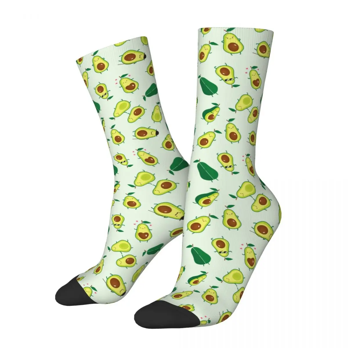 

Autumn Winter Hip-hop Unisex Cute Green Avocado Socks Avocados Lover Sweat Absorbing Basketball Socks