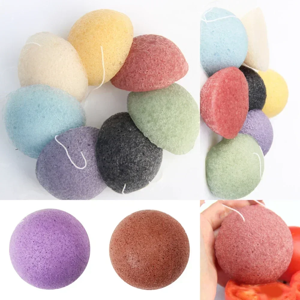 Face Washing Cleansing Sponge Natural Konjac Facial Puff Konnyaku Face Care Sponge Cosmetic Puff Women Makeup Skin Care Tool