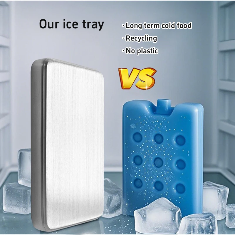 Ice Packs For Lunch Boxes Reusable Stainless Steel Ice Packs Long-lasting High-performance Stainless-steel Ice Pack Ice Cubes view 3