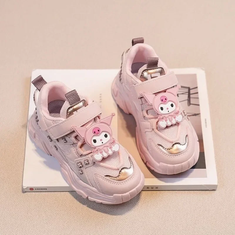 Girly Heart Kawaii Sanrio Anime Breathable Casual Shoes Spring Cute Cartoon Ins Fashion Children Sports Sneakers Gifts Toys