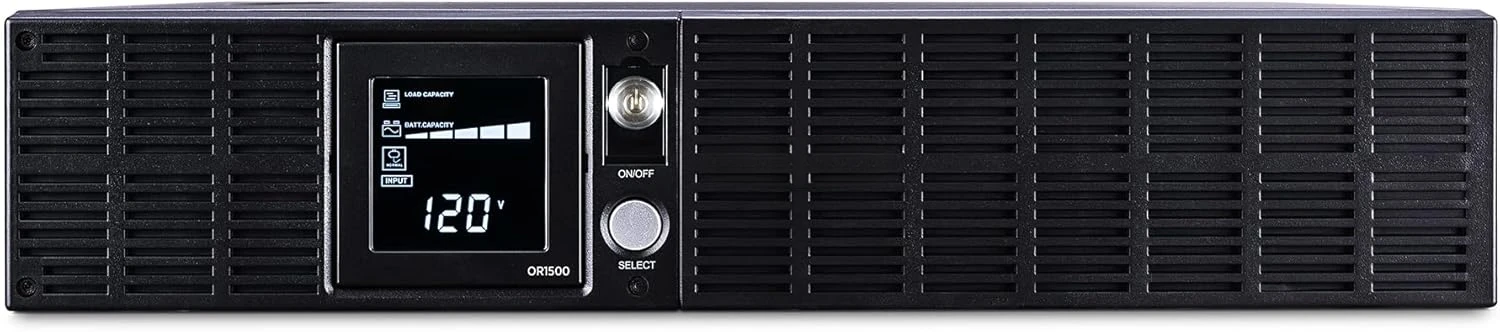 OR1500LCDRT2U Smart App LCD UPS System, 1500VA/900W, 8 Outlets, AVR, 2U Rack/Tower