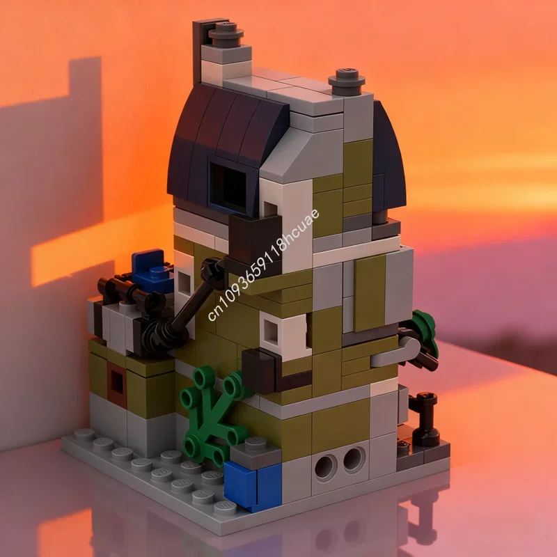 

224 детали MOC: Парижский ресторан, мини-модульная модель, конструктор, игрушки для сборки, рождественский подарок, DIY, творческий набор для детей