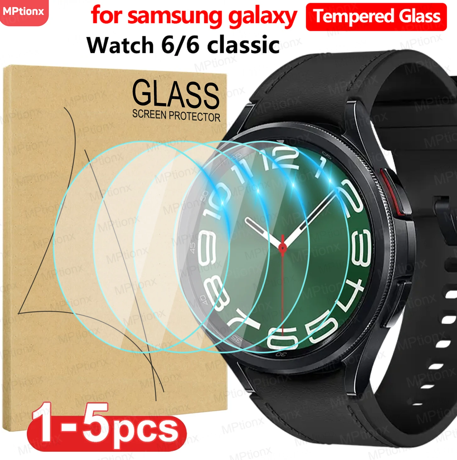 Szkło hartowane do Samsung Galaxy Watch 6 40mm 44mm HD Screen Protector Film Anti-Scratch do Galaxy Watch 6 Classic 43mm 47mm
