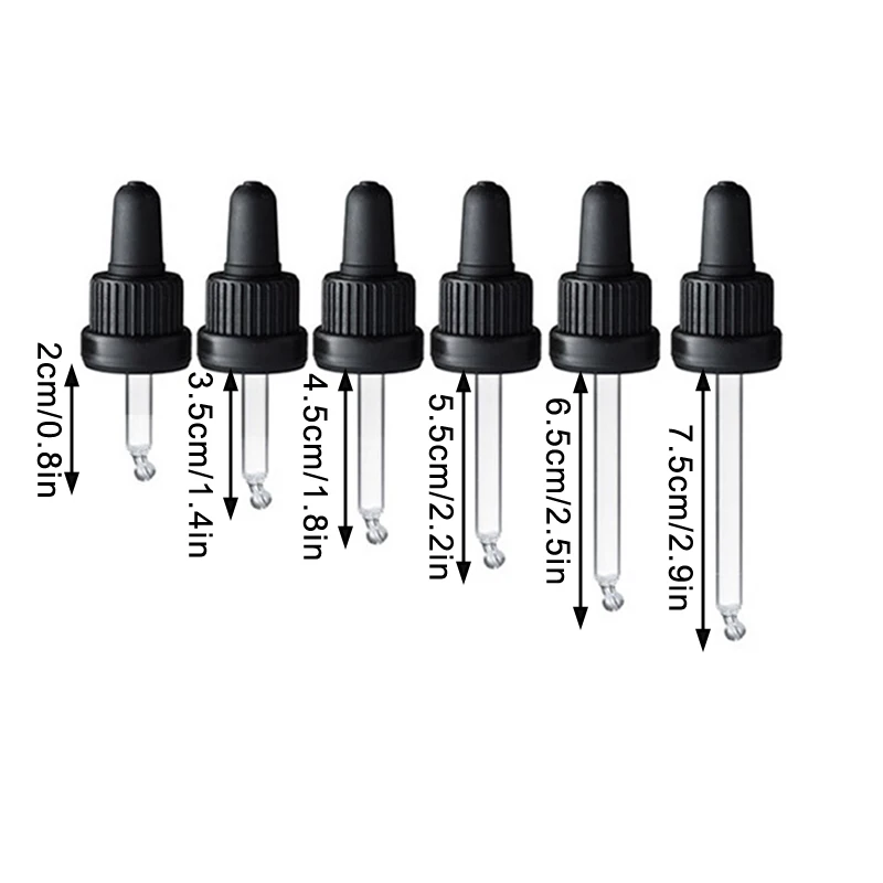 Elbow Graduated Dropper Head Droplet Bottle Accessories Beauty Makeup Skincare Tools Essential Oil Dropper Head Glass