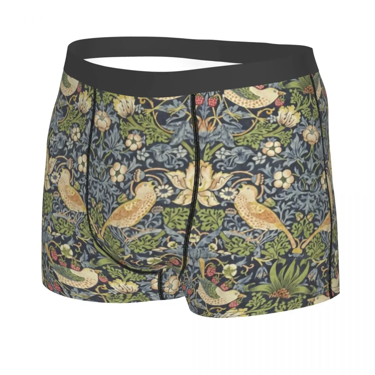 Novelty William Morris Boxers Shorts Underpants Men's Breathbale Textile Pattern Briefs Underwear