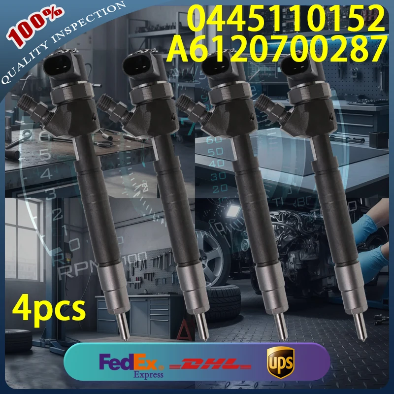 

0445110152 Common Rail Diesel Injector A6120700287 for Mercedes-Benz C Class 3.0 CDI AMG 2002-2004 Diesel Engine 4pcs