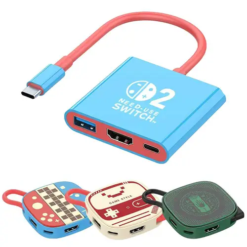 Imagen 2 del producto Switch 2 Dock para Switch 2 estación de acoplamiento de TV con puerto USB 3,0 4K HDMI 2,0 y adaptador de USB-C a HDMI de carga PD