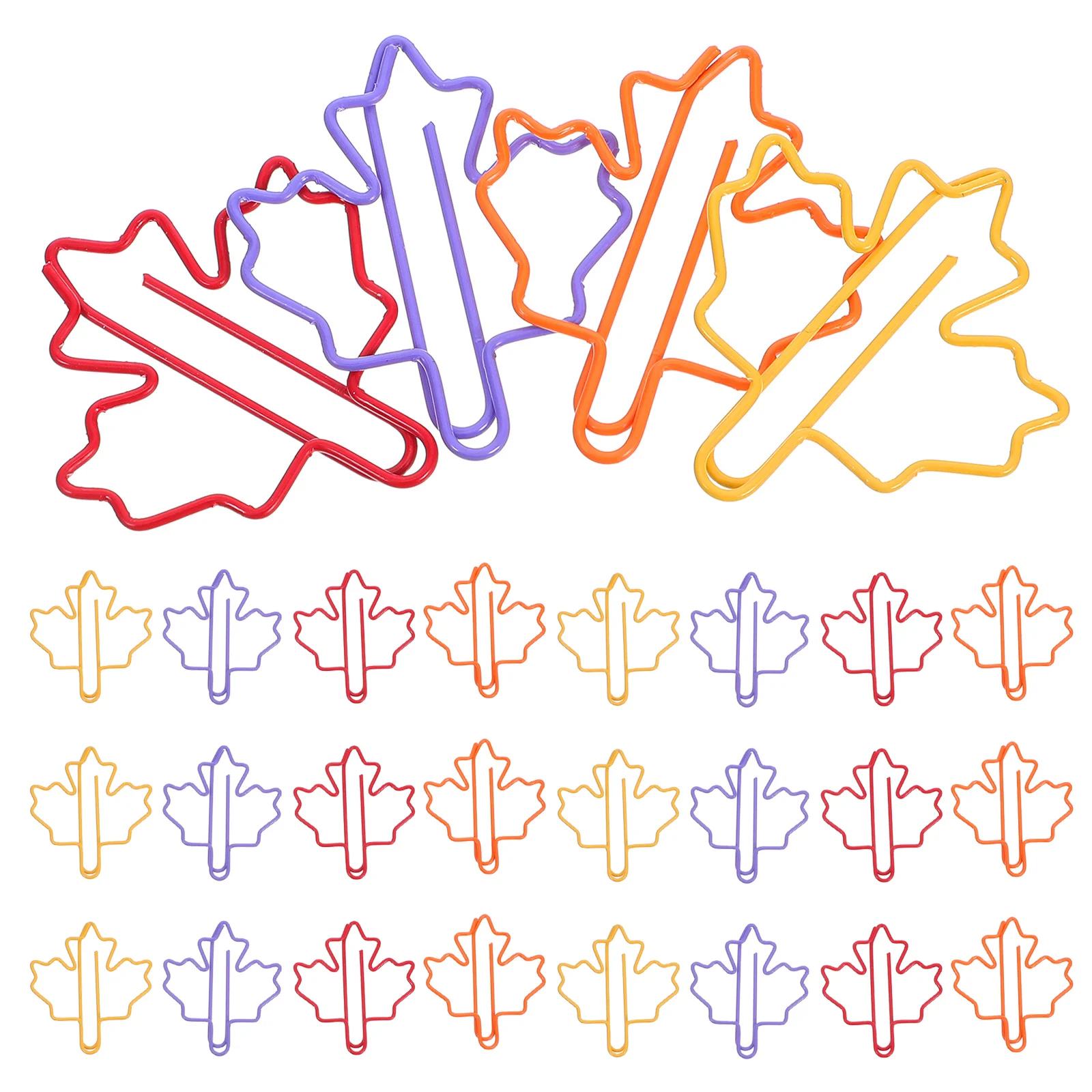 

100 Pcs Maple Leaf Paper Clips Colorful Small File Holder Fun Shaped Office Supplies Cute Decorative Clips Versatile Craft