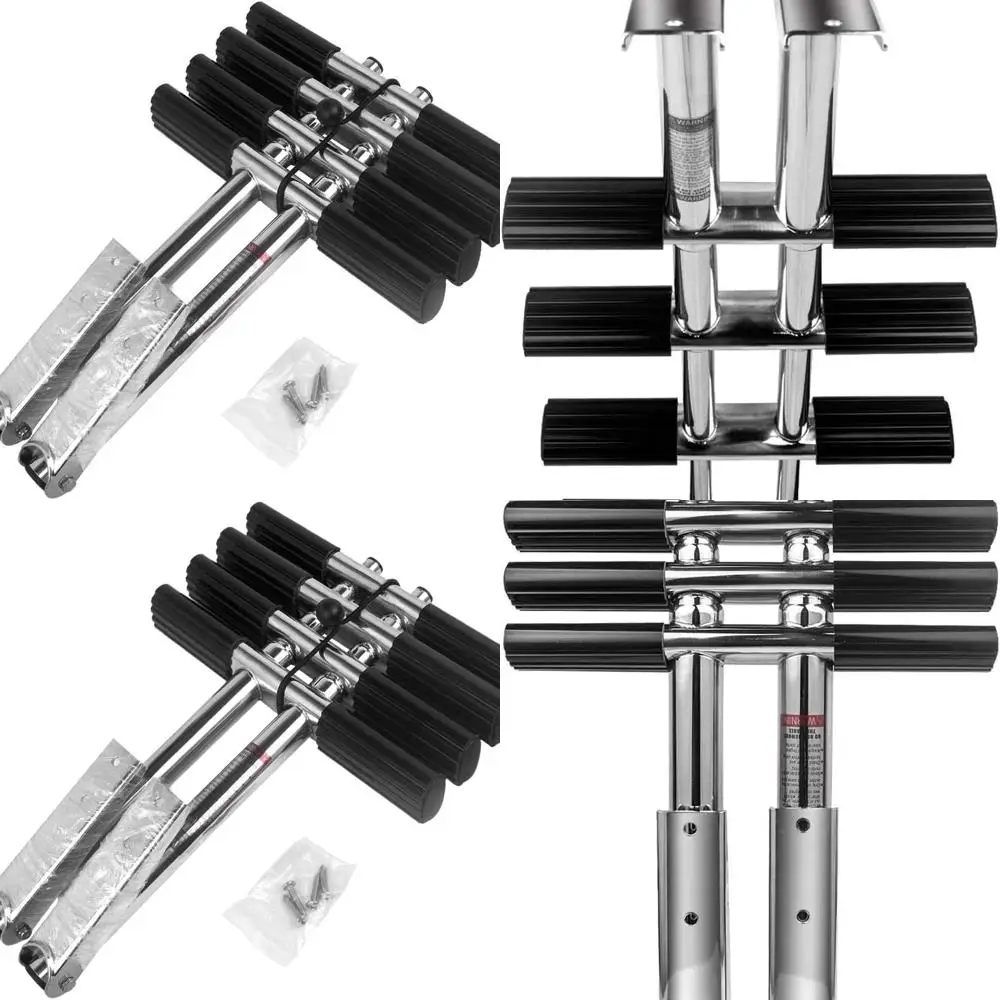 

Телескопическая дайверская/спортивная лестница из нержавеющей стали с двойной вертикальной устойчивостью для морских пехотинцев, лодок, автофургонов и кемпинга