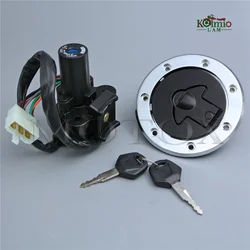 Motorcycle Ignition Switch Lock Fuel Gas Cap W/Key Set Fit For Ninja ZX-6R ZX7R ZX7RR ZX9R ZZR400 ZZR600 ZXR400 ZXR750 1991-2006