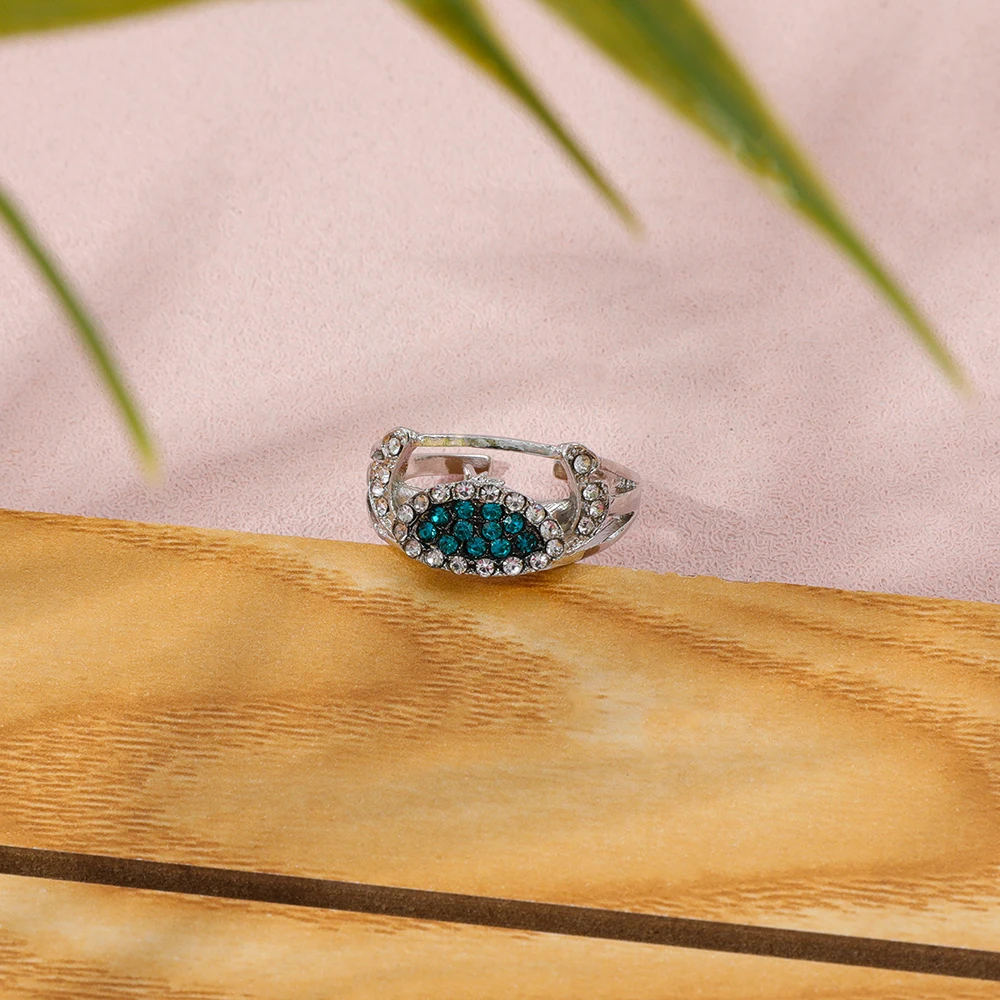 1 قطعة ليلو وستيتش خاتم الكرتون الموضة لطيف غرزة مجوهرات اكسسوارات لمحبي صديق هدية البطانة الزركون الدائري