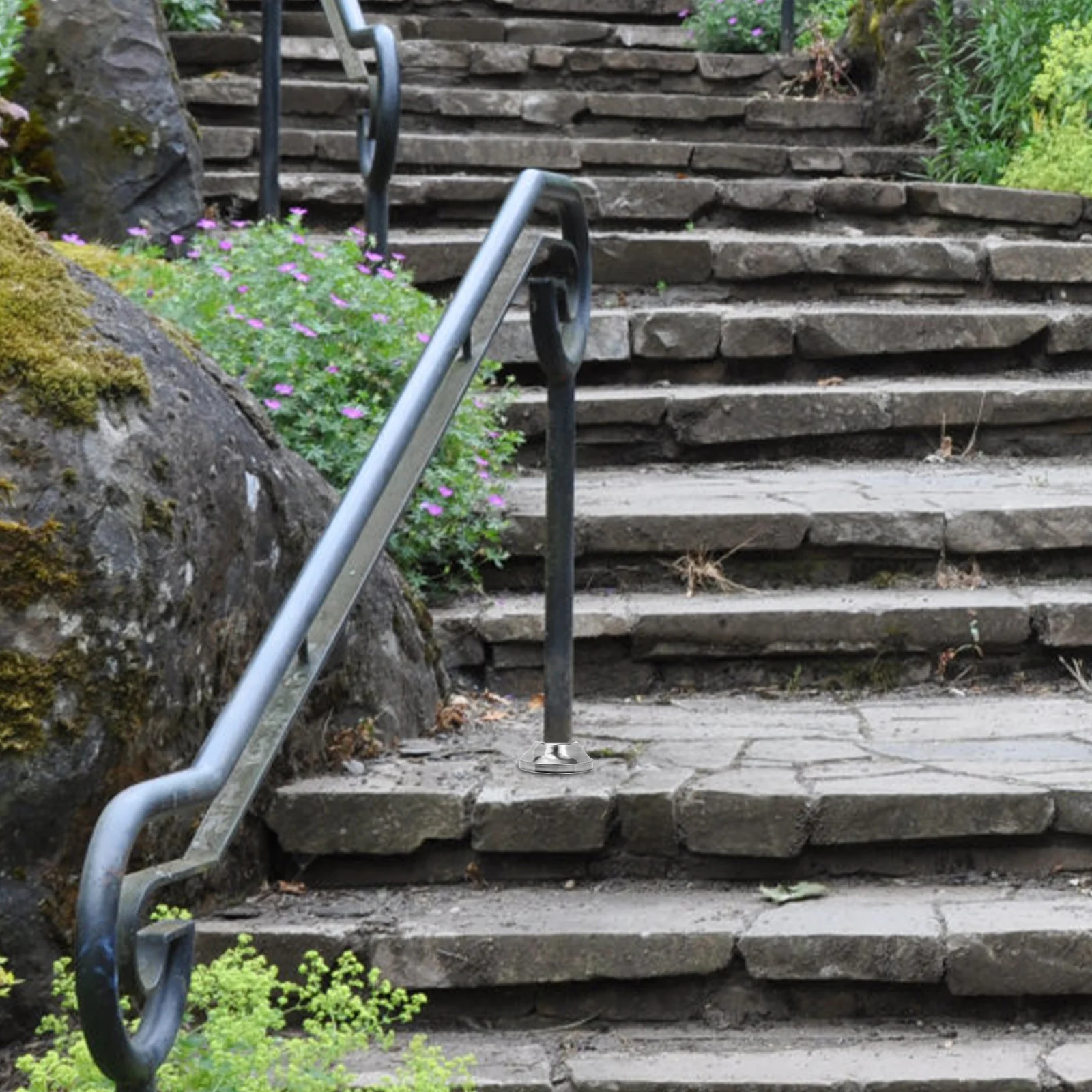 

6pcs Stainless Steel Railing Post Base Trim Round Tube Anchor For Deck Fence Handrail Metal Railing Support Column Wraps Porch