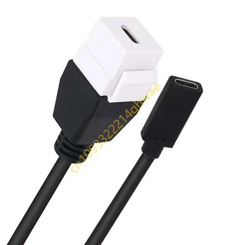 USB Type C Keystone Jacks Adapter Insert Cable 10Gbps Type C Female to Type C Keystone Female Insert Fast Speed Charging
