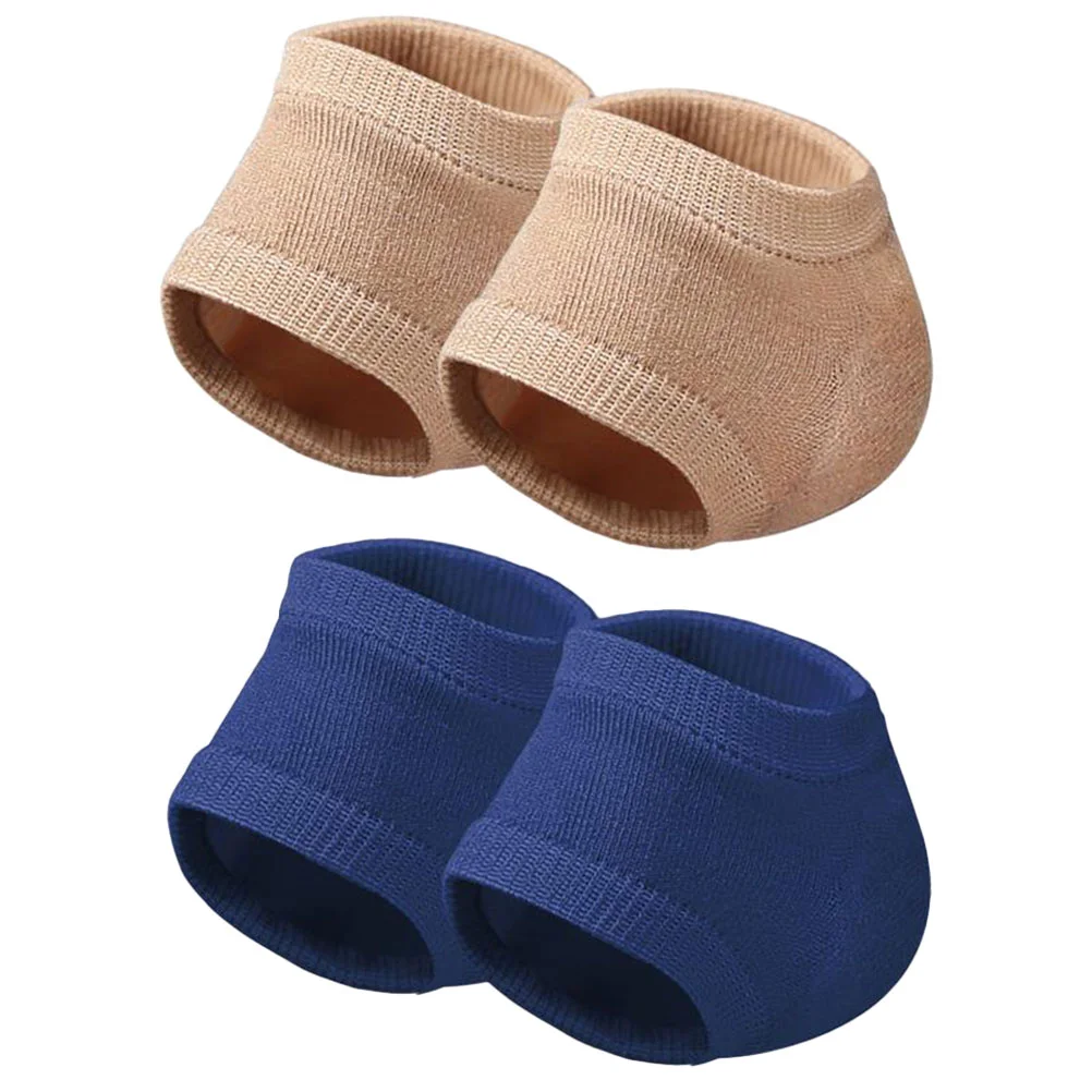 

2 Pairs Heel Protector Moisturizing Socks Womens Gel Cracked Protectors Sleeves Elastic Cover Toeless for Dry Feet