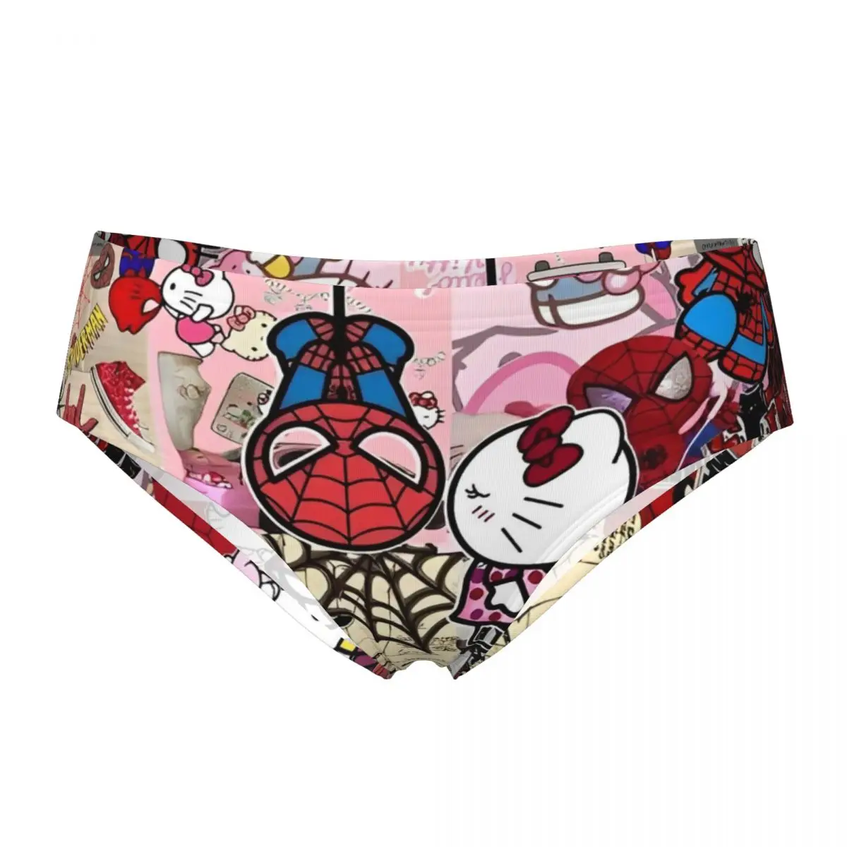 

Funny Hello Kitty Love Spiderman Cartoon Panties Briefs Women's Underwear Breathable Underpants for Female S-4XL