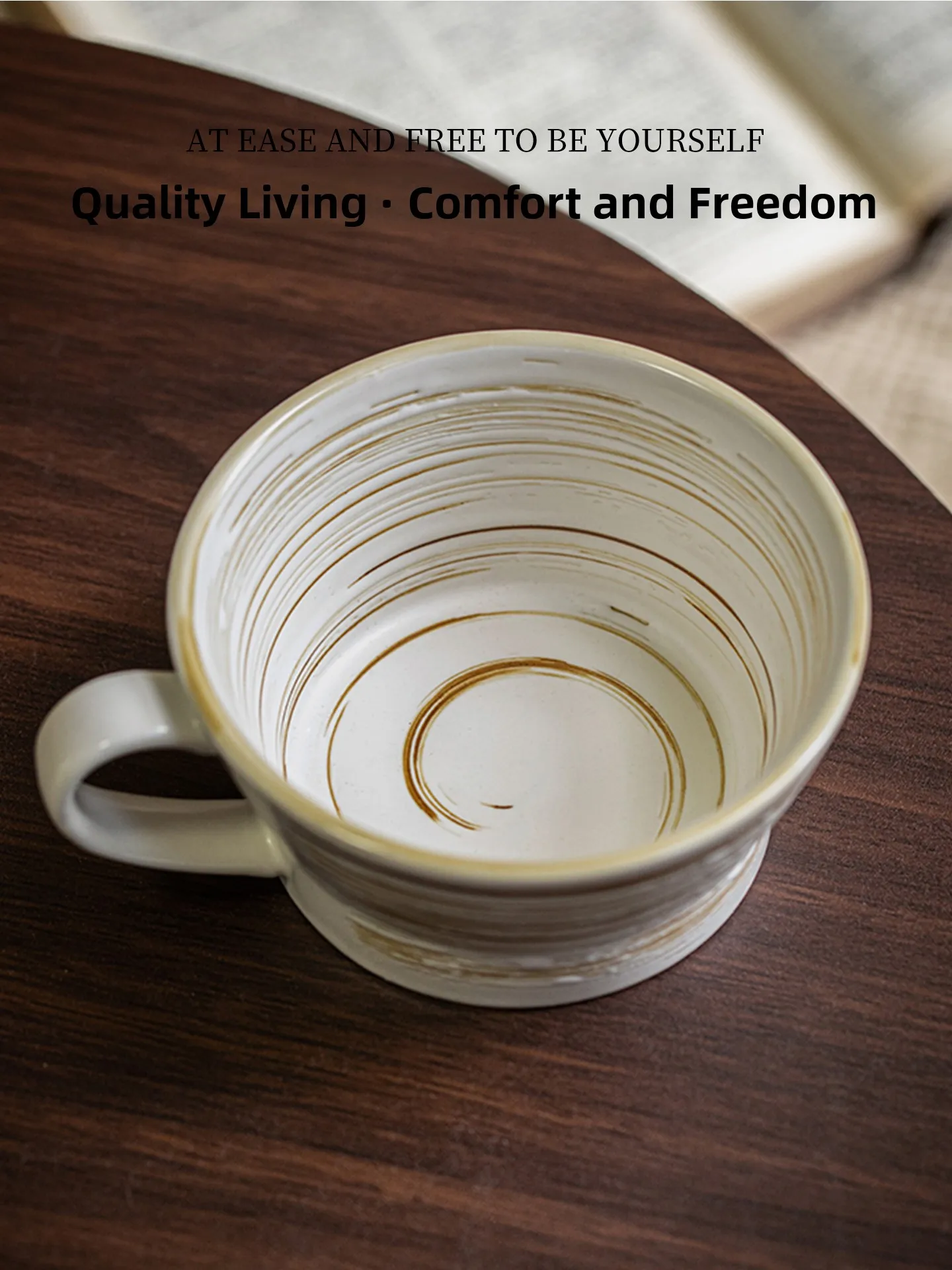 oval-shape-wide-mouth-ceramic-oatmeal-cup-coffee-cup-retro-style-breakfast-mug-home-use-mark-cup-single-ear-handle-design