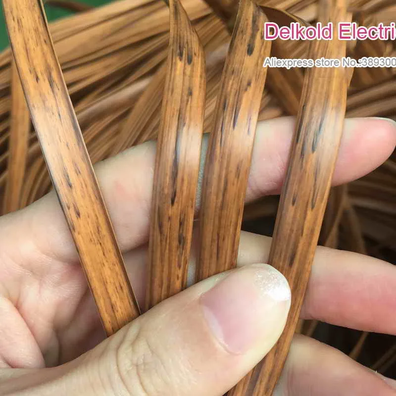 500g Goldenrod gradient printing flat rattan weaving material plastic rattan for knit and repair chair table synthetic rattan