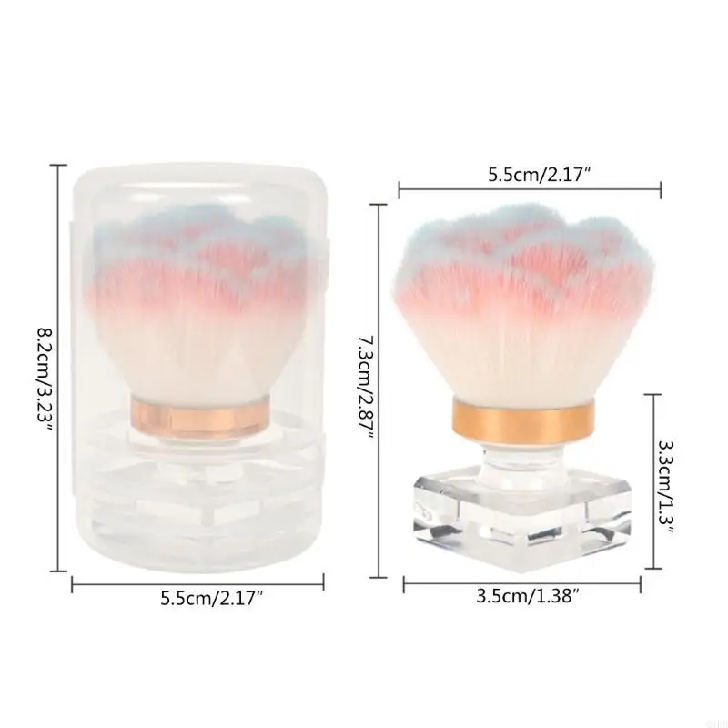 Q1FBネイルブラシアクリル爪のメイクアップブラシのダストパウダーを取り外すマニキュアブラシマニキュアブラシクリーンアップブラシツール