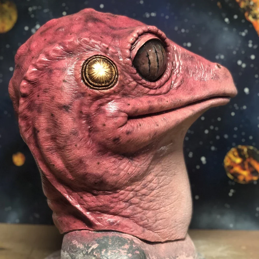 สัตว์กบ Lizard Latex หน้ากากถุงมือคอสเพลย์ตลกสัตว์เลื้อยคลาน Alien Latex หมวกกันน็อกฮาโลวีน Carnival PARTY เครื่องแต่งกาย Props ของขวัญ