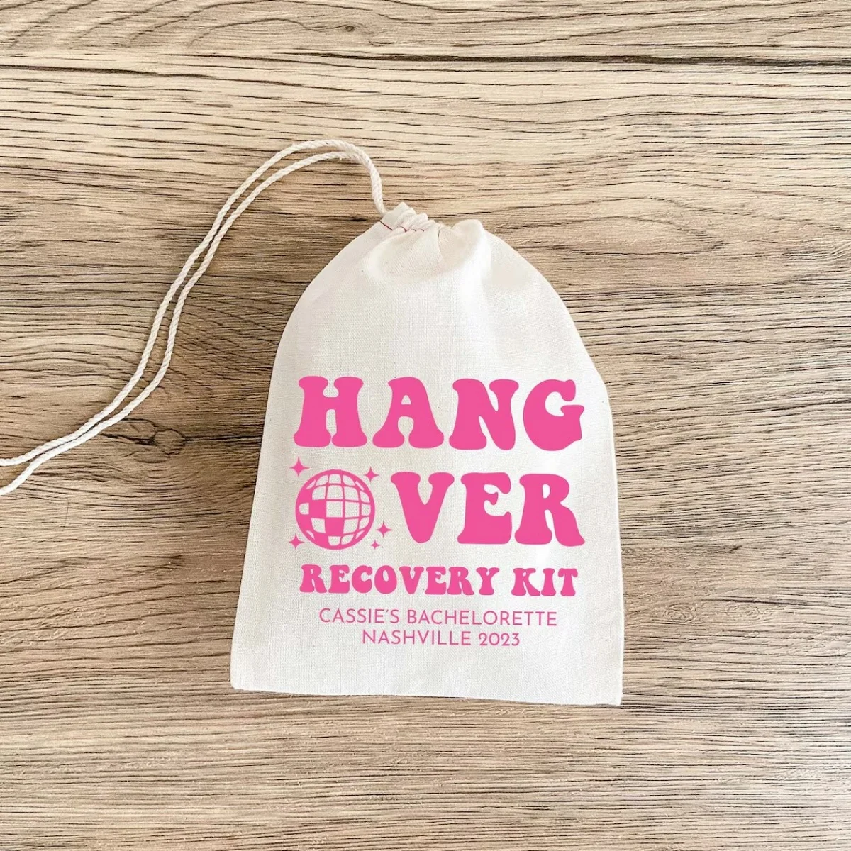 25 PCS Disco Bachelorette Party - Bride's Last Disco - Hangover Kit Bags - Bachelorette Gift Bags - Hangover Recovery Kit - Cust