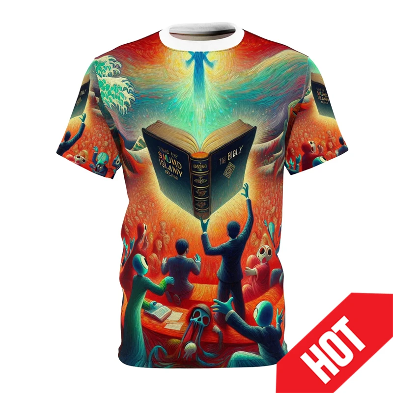 Y2k topo engraçado livro 3d impresso camiseta das mulheres dos homens roupas casuais de grandes dimensões manga curta camisetas moda harajuku streetwe