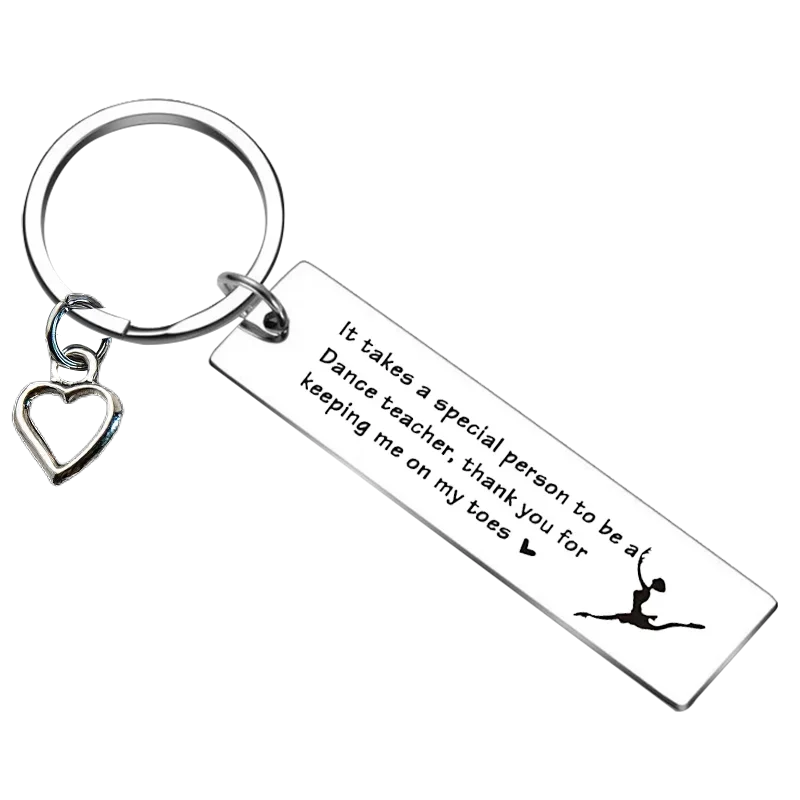 New Dance Teacher Appreciation Gift Keychain Thank You Gift Key Rings Dance Instructors Dance Teacher birthday chrismas gift