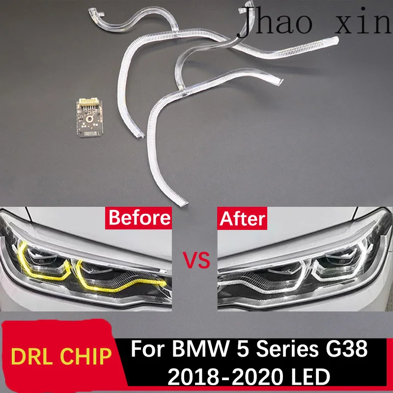 

Модуль балласта белого света для BMW 5 серии G38 2018-2020, светодиодные фары, чип DRL, лампа-трубка, плата Angel Eye, лампа DRL