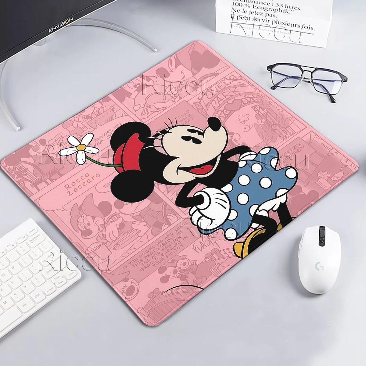 Kawaii Small Size Mouse Pads Anime Cute Gamer Computer Aesthetics Carpet Keyboard Pad PC Gaming Accessories Mickey Mouse Deskmat