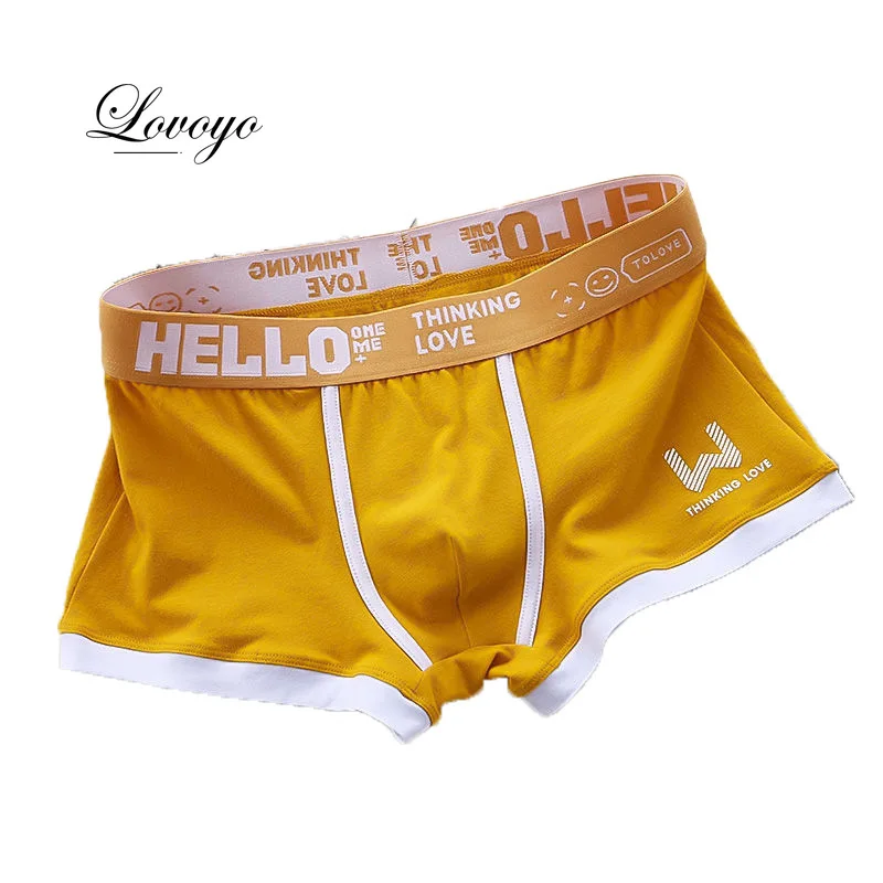 Boxer en coton respirant pour hommes, sous-vêtements masculins convexe en U, caleçons sexy, culottes à la mode, lettres, grande taille