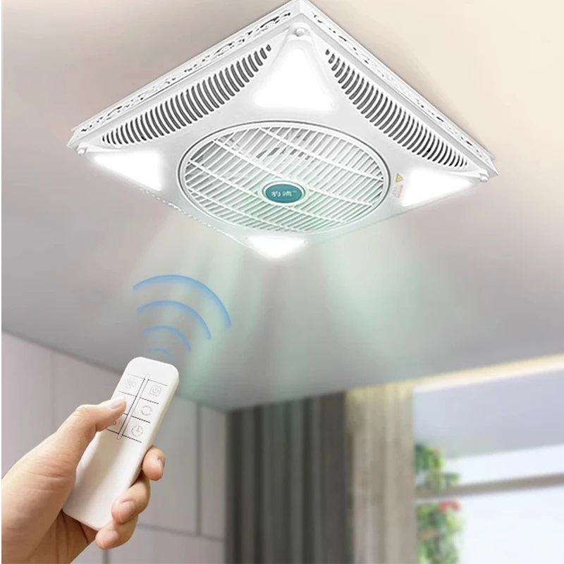 Ceiling circulation fan Roof embedded ceiling fan Gypsum board integrated ceiling fan remote control mute