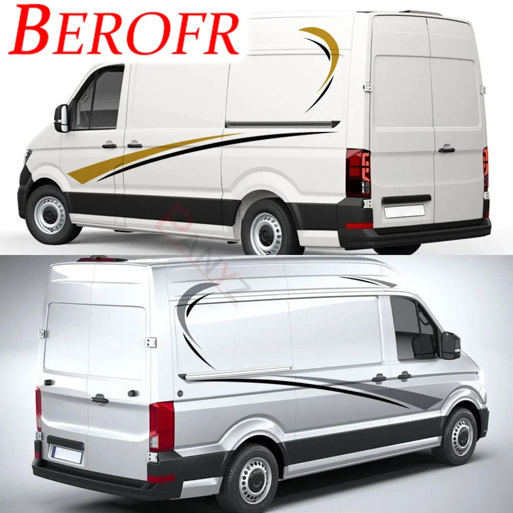 12 unids/lote pegatinas de coche para Volkswagen VW Crafter accesorios de sintonización 35 decoración deportiva autocaravana Camper Van gráficos calcomanías de vinilo