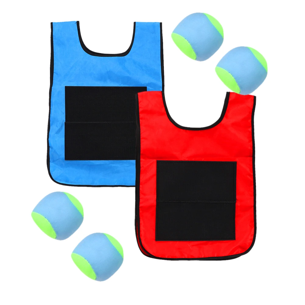 2 セット親子インタラクティブ粘着性遊び場スポーツおもちゃ子供用ドッジボールゲームベスト幼児