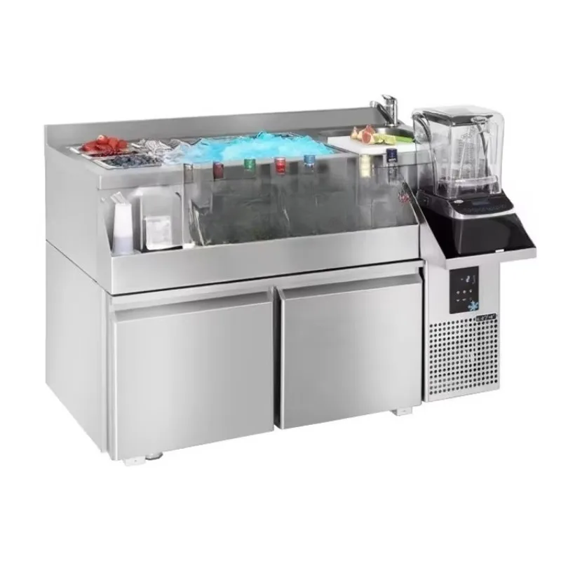 High Quality Cocktail Station Design/ Commercial Cocktail Bar Refrigerator for Restaurant