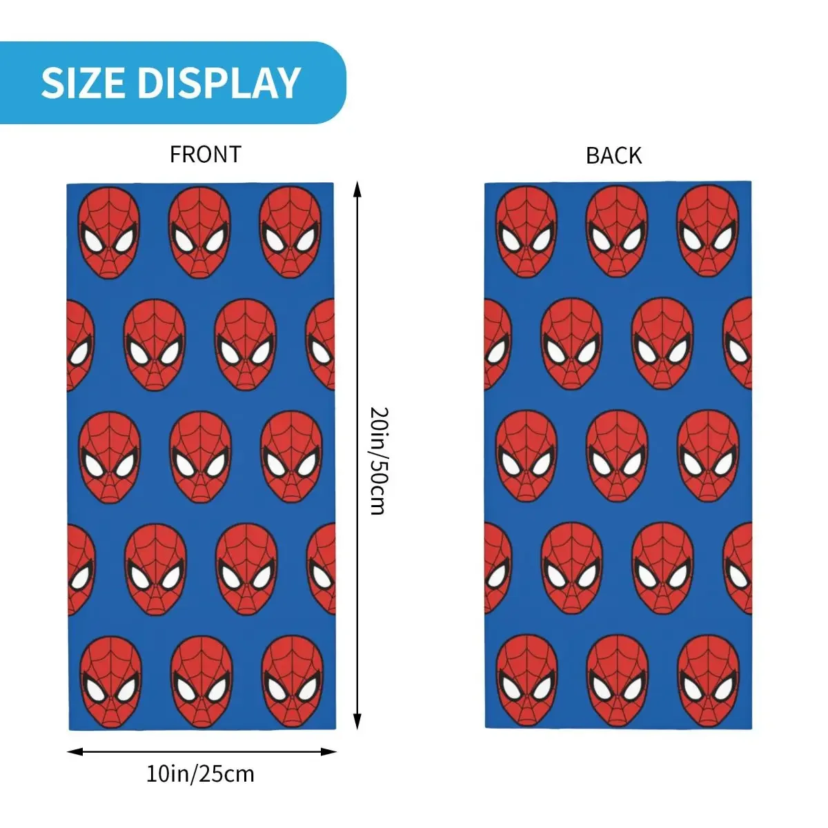 Custom Spider Man Head Winter Headband Neck Warmer Men Women Hiking Camping Tube Scarf Face Bandana Gaiter