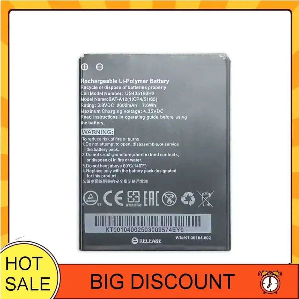 

Mobile Phone Battery for Acer Liquid Z520 BAT-A12 - 2000mAh for Dual SIM Models