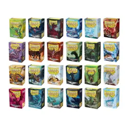 Fundas de cartas mate coloridas, Protector de tarjetas de escudo de dragón de Dinamarca, Protector de tarjetas para juegos de mesa mágicos PKM/Star Reals, 100 unids/lote por caja