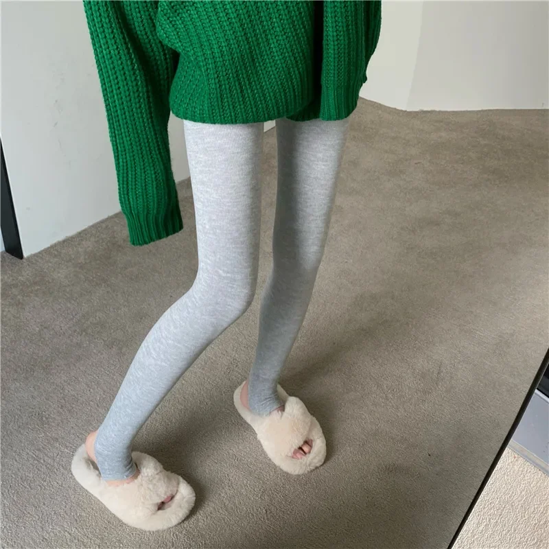 Autunno Grigio Collant a pressione Collant da donna Calze elastiche a vita alta 2025 Leggings modellanti per il corpo Harajuku Streetwear