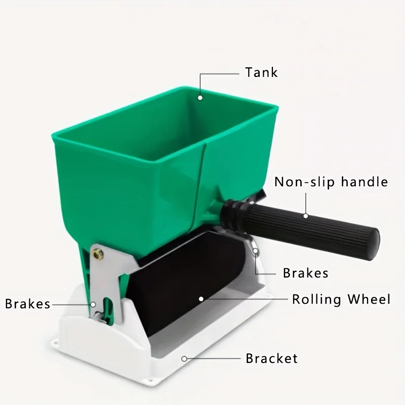 ورق جدران خشبي محمول من الورق المقوى، بكرة فرشاة يدوية مزخرفة لأعمال النجارة مع مفتاح تحكم في التدفق
