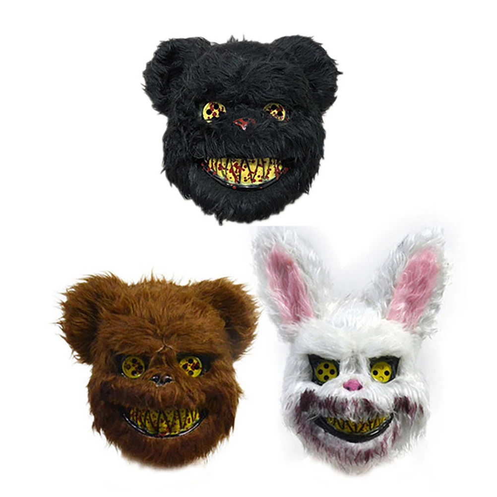 Halloween Horror Mask Rabbit Bear Cosplay Carnival Party Costume Christmas Face Masks Costume Supplies