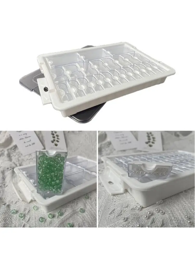 31BB Portable Bead Sorting Box with Secure Lids for Bracelet Making Activities