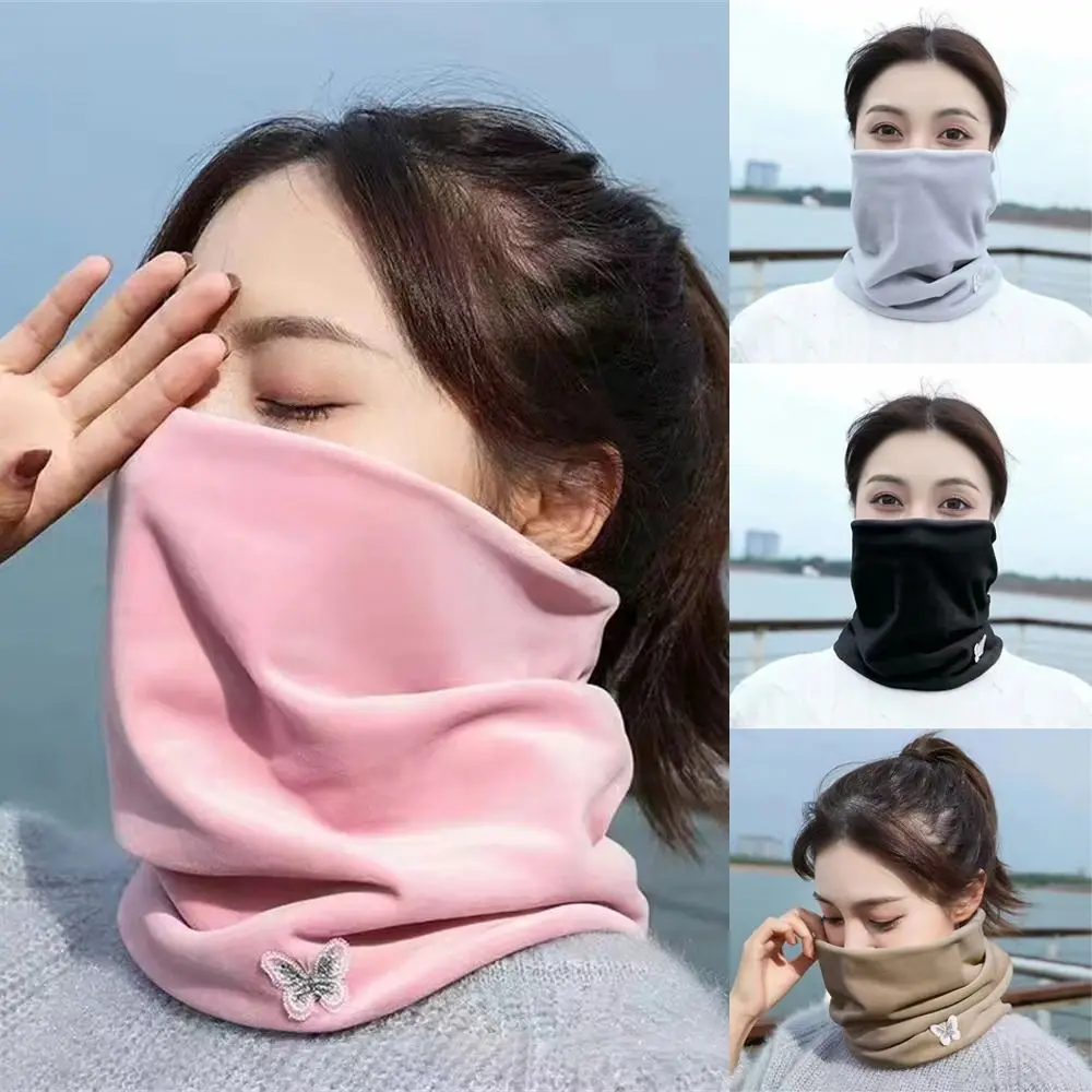 Fashion Double Layer Warm Scarves Soft Thick Sport Scarf Plush Keep Warm Neck Gaiter for Skating Running