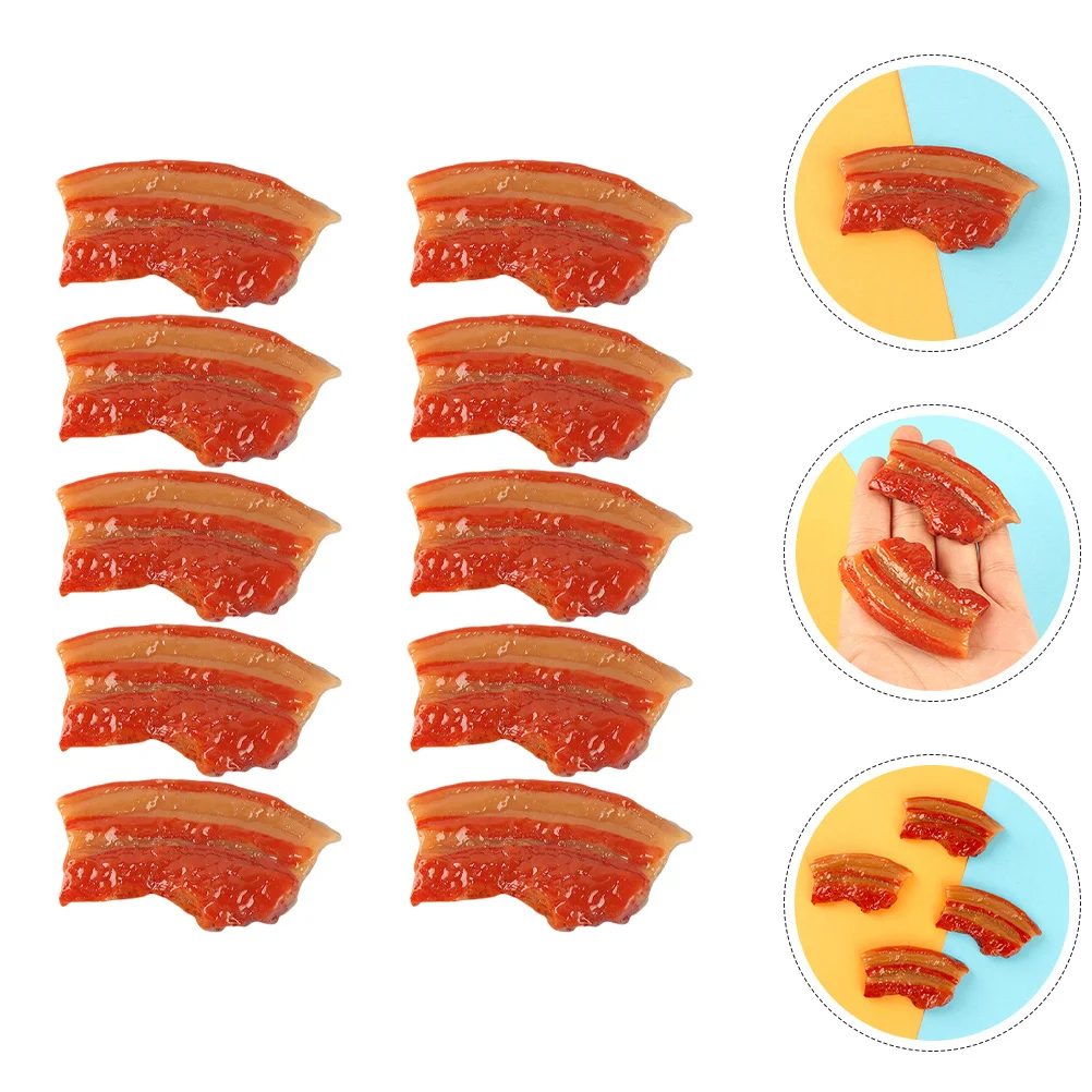

10Pcs High Quality Simulation Pork Belly Fake Meat Decoration Fake Food Ornament Kitchen Restaurant Party Photo Prop
