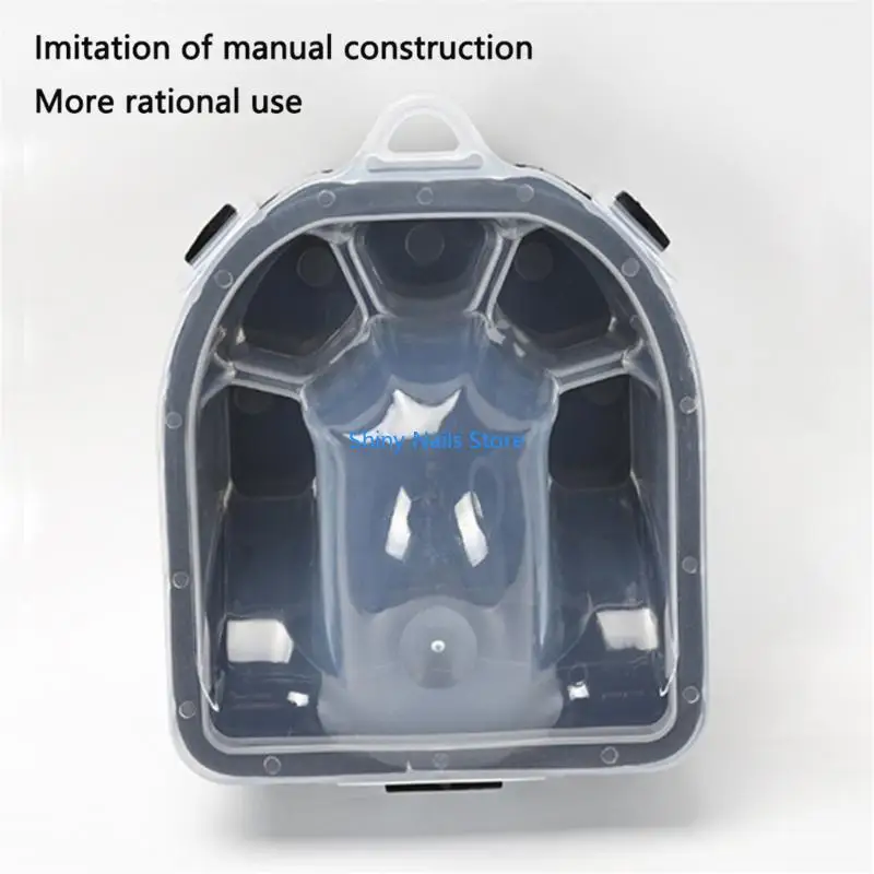 وعاء نقع الأظافر الاحترافي من الأكريليك مزيل الأظافر، مزيل مسحوق الغمس، مزيل طلاء الجل