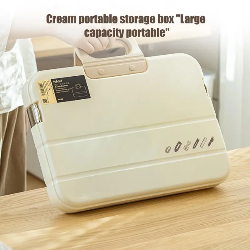 Bolsa de transporte portátil segura para documentos, estuche de almacenamiento de archivos con asa para el hogar, viajes, salir