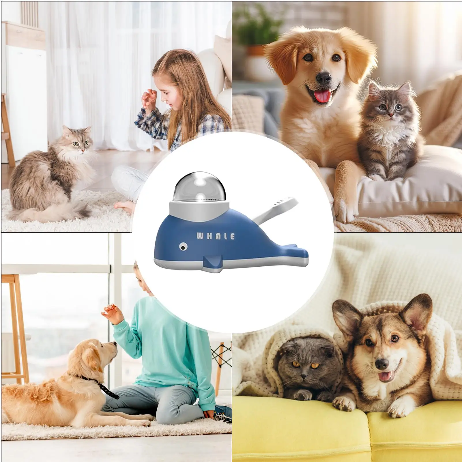 علاج الاستغناء عن ألعاب الكلاب على شكل الحوت المغذية البطيئة علاج تفاعلي الاستغناء عن ألعاب الكلاب للحيوانات الأليفة الصغيرة والمتوسطة والكبيرة