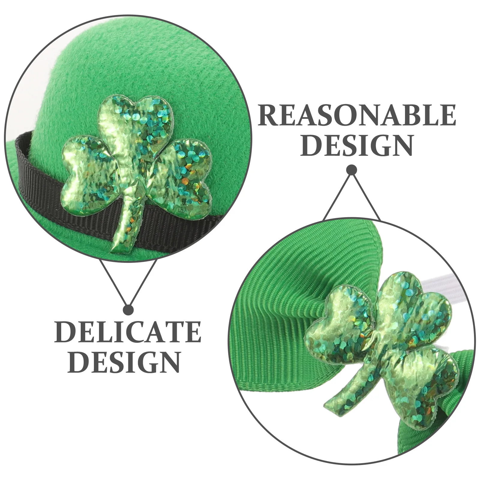 

1Set Dog Cat Saint Patrick's Day Outfit Shamrock Hat Bowtie Collar Pet Dress Up Accessories for Holiday Celebration Fun